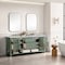 James Martin Vanities Breckenridge 72in Double Vanity, Smokey Celadon w/ 3 CM Carrara Marble Top 330-V72-SC-3CAR - alternate 3